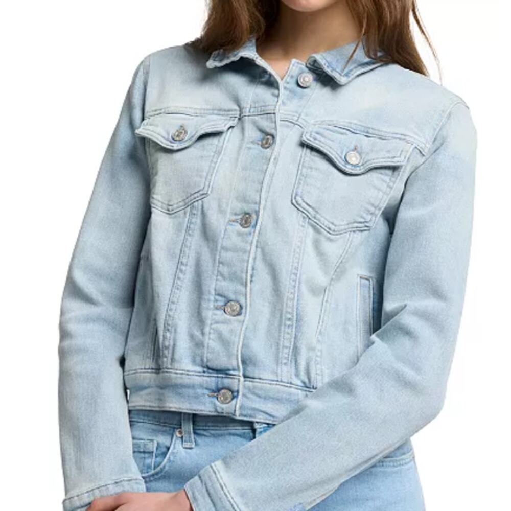 7 for All Mankind Women's Classic Denim Trucker Jacket Large NWT - Picture 5 of 6